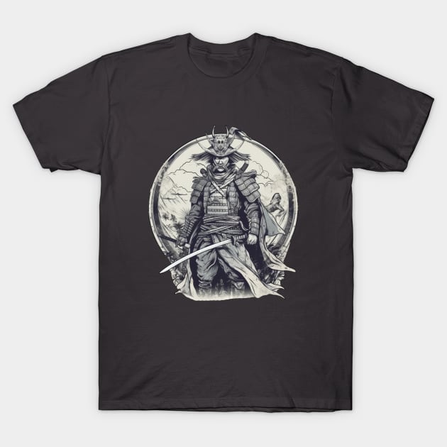 Samurai warrior line detailled T-Shirt by TeePulseMania